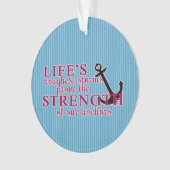 Anchor Strength Quote Ornament (voorkant)