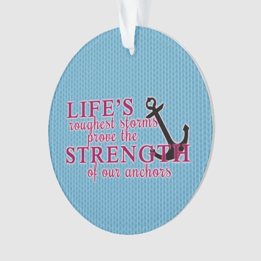 Anchor Strength Quote Ornament (voorkant)