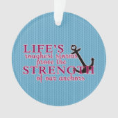 Anchor Strength Quote Ornament (voorkant)