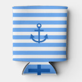Anchor Stripes Blue & White Blikjeskoeler (Voorkant)