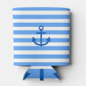 Anchor Stripes Blue & White Blikjeskoeler (Achterkant)