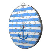 Anchor Stripes Blue & White Dartbord (Voorkant Rechts)