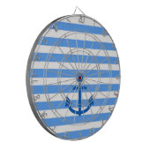 Anchor Stripes Blue & White Dartbord (Voorkant Links)