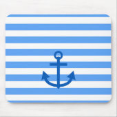 Anchor Stripes Blue & White Muismat (Voorkant)
