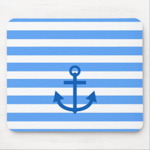 Anchor Stripes Blue & White Muismat