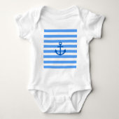 Anchor Stripes Blue & White Romper (Voorkant)