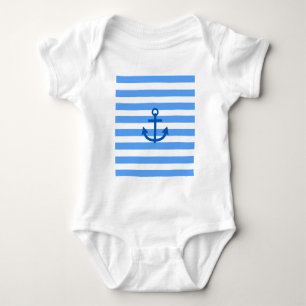 Anchor Stripes Blue & White Romper