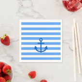 Anchor Stripes Blue & White Servet (Insitu)