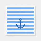 Anchor Stripes Blue & White Servet (Voorkant)