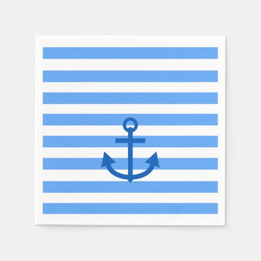 Anchor Stripes Blue & White Servet (Voorkant)