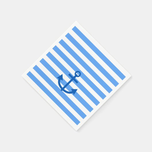 Anchor Stripes Blue & White Servet (Hoek)