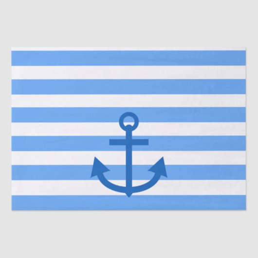 Anchor Stripes Blue & White Tissuepapier (Voorkant)