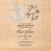 Anchor Tying the Knot Nautical Bridal Shower  Acryl Uitnodigingen (Voorkant)