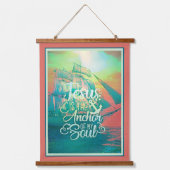 Anchor van mijn ziel hangend wandkleed (Voorkant)