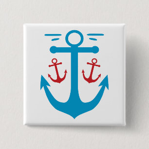 Anchor Vierkante Button 5,1 Cm