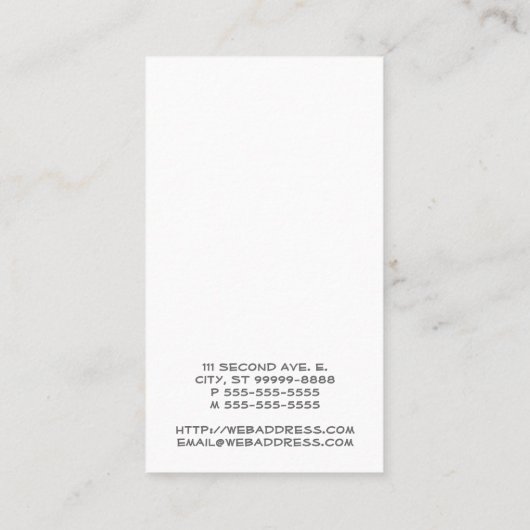 Anchor Visitekaartje (Achterkant)