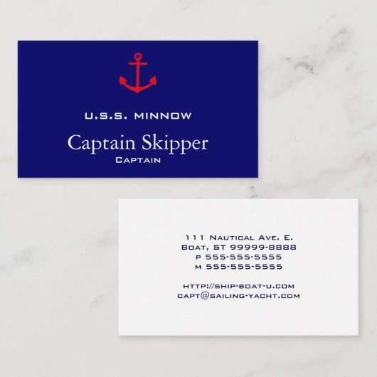 Anchor Visitekaartje (Voorkant / Achterkant)