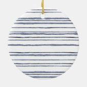 Anchor Waterverf Blauwe kerstversiering Keramisch Ornament (Achterkant)