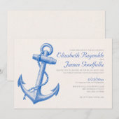 Anchor Wedding Invitations Kaart (Voorkant / Achterkant)