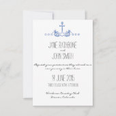 Anchor Wedding Invite Kaart (Voorkant)
