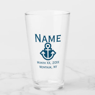 Anchor Wedding Party Pint Glass Gift Glas
