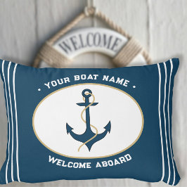 Anchor Welcome Aboard Custom Pillow Accent Kussen