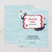 Anchor Whale bedankkaart Kaart (Voorkant / Achterkant)