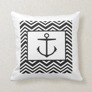 Anchor White/Black Pillow Kussen
