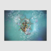 Anchor with seagull and fish tissuepapier (Voorkant)