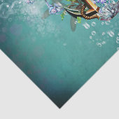 Anchor with seagull and fish tissuepapier (Detail)