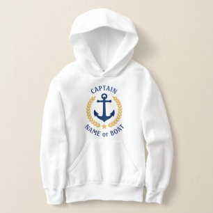 Anchor Your Boat Name Kapitein Gold Laurel White