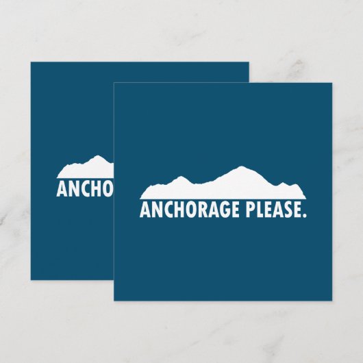 Anchorage Alaska alsjeblieft (Voorkant / Achterkant)