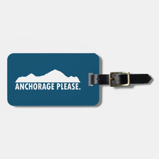 Anchorage Alaska alsjeblieft Bagagelabel (Voorkant horizontaal)