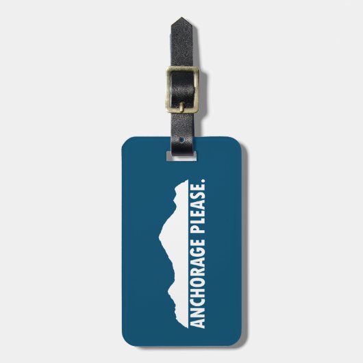 Anchorage Alaska alsjeblieft Bagagelabel (Voorkant verticaal)