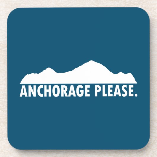Anchorage Alaska alsjeblieft Bier Onderzetter (Voorkant)