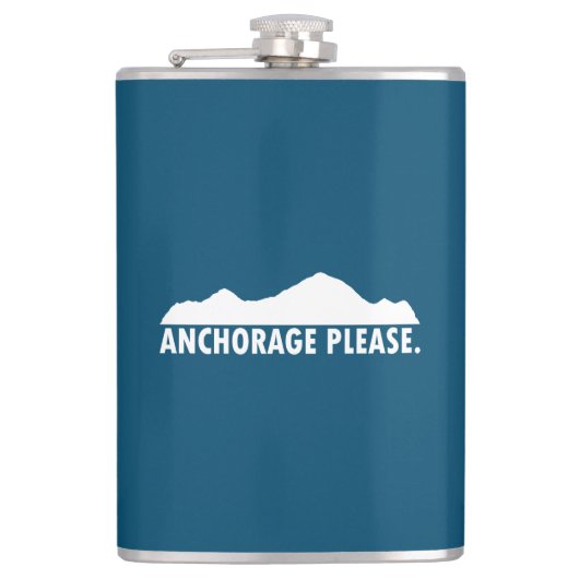 Anchorage Alaska alsjeblieft Heupfles (Voorkant)
