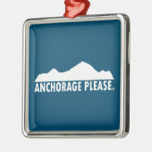 Anchorage Alaska alsjeblieft Metalen Ornament (Links)