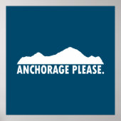 Anchorage Alaska alsjeblieft Poster (Voorkant)