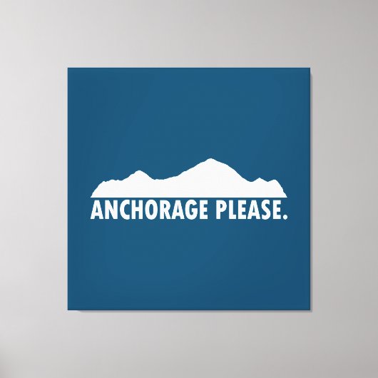 Anchorage Alaska alsjeblieft Sierkussen Canvas Afdruk (Voorkant)