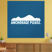 Anchorage Alaska alsjeblieft Sierkussen Canvas Afdruk (Insitu (Woonkamer))
