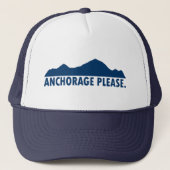 Anchorage Alaska alsjeblieft Trucker Pet (Voorkant)