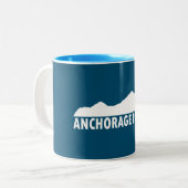 Anchorage Alaska alsjeblieft Tweekleurige Koffiemok (Voorkant links)
