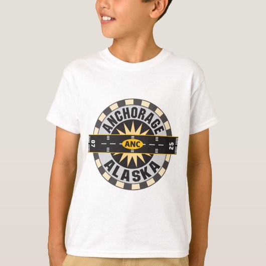Anchorage Alaska ANC Airport T-shirt (Voorkant)