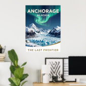 Anchorage Alaska Berg Frontier Erfgoed Poster (Thuiskantoor)