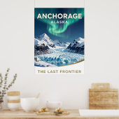 Anchorage Alaska Berg Frontier Erfgoed Poster (Keuken)