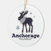 Anchorage Alaska blauwe mose winter Keramisch Ornament (Links)