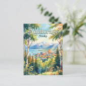 Anchorage Alaska Briefkaart (Staand voorkant)