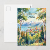 Anchorage Alaska Briefkaart (Voorkant / Achterkant)