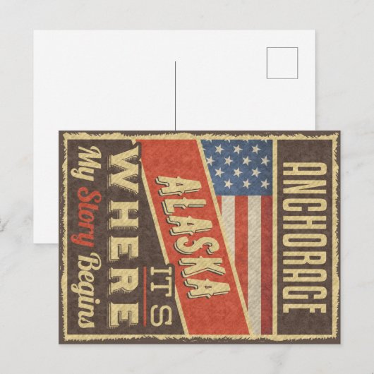 Anchorage Alaska Briefkaart (Voorkant / Achterkant)
