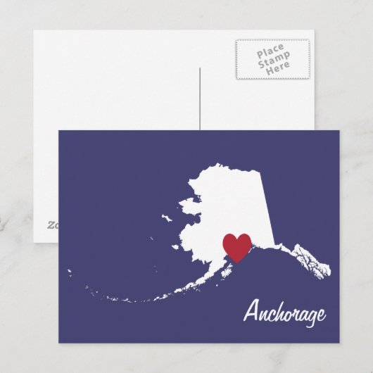 Anchorage Alaska Briefkaart (Voorkant / Achterkant)